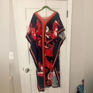 Amazon navy pink and orange beach coverup size XXL